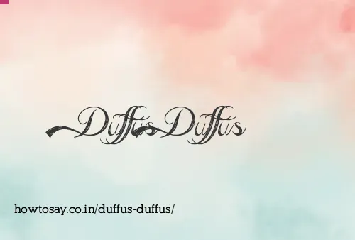 Duffus Duffus