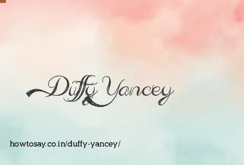 Duffy Yancey