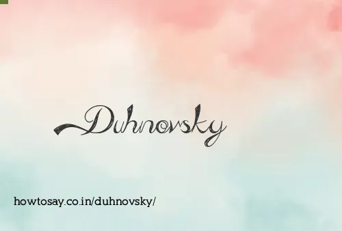 Duhnovsky