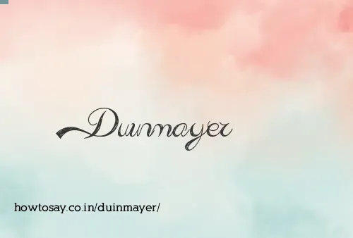 Duinmayer