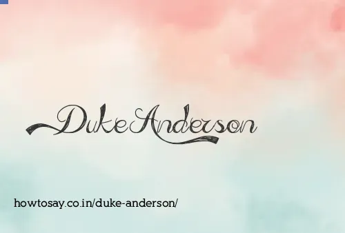 Duke Anderson