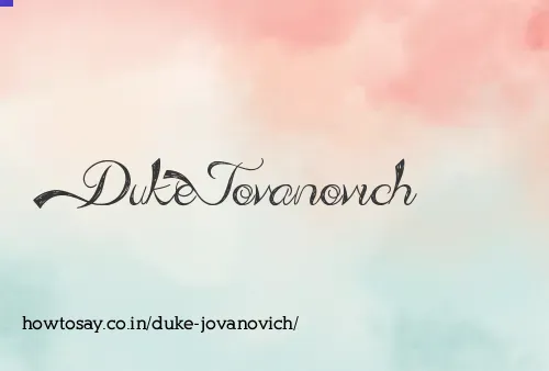 Duke Jovanovich