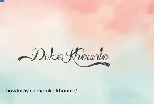 Duke Khounlo