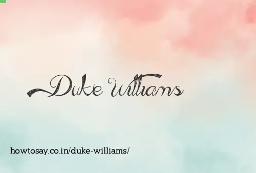 Duke Williams