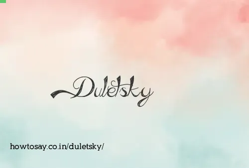 Duletsky