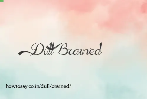 Dull Brained