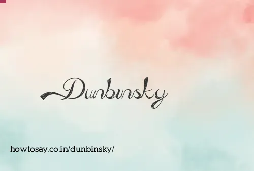 Dunbinsky