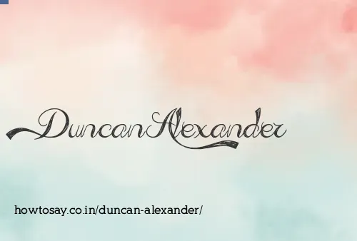 Duncan Alexander