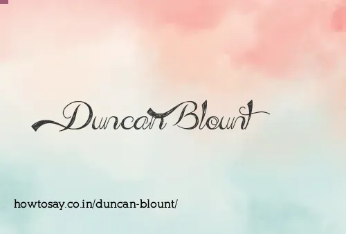 Duncan Blount