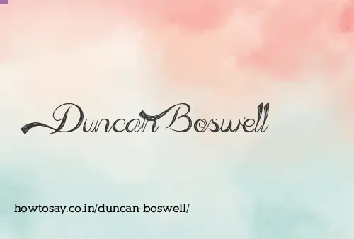 Duncan Boswell