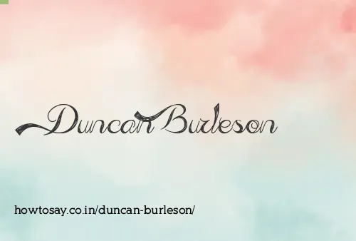 Duncan Burleson
