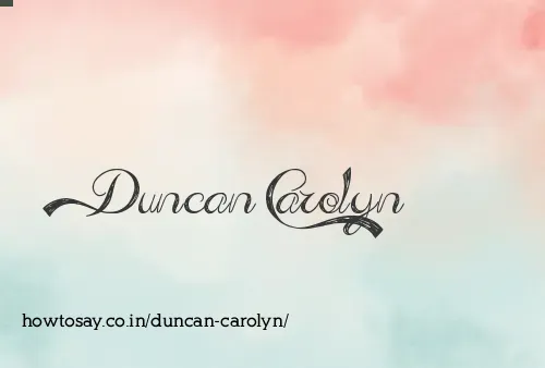 Duncan Carolyn