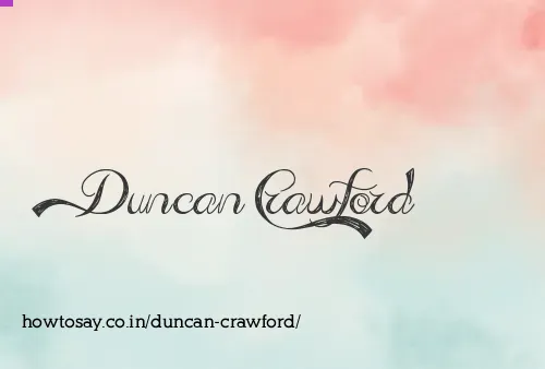 Duncan Crawford