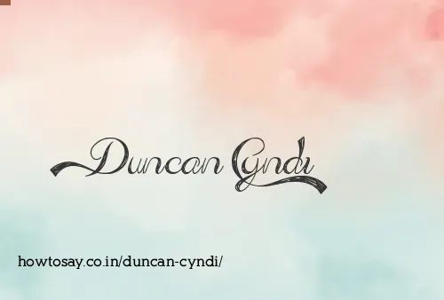 Duncan Cyndi