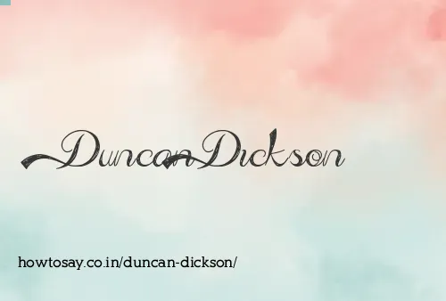 Duncan Dickson