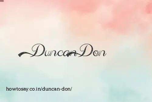Duncan Don