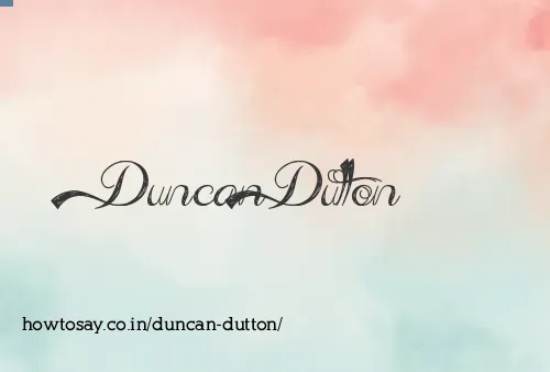 Duncan Dutton