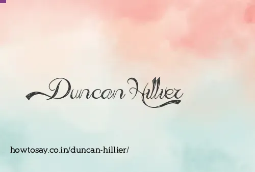 Duncan Hillier