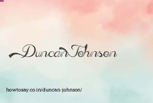 Duncan Johnson