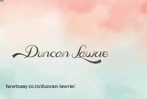 Duncan Lawrie
