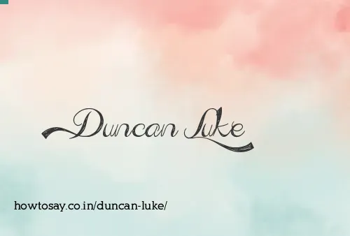 Duncan Luke