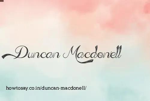 Duncan Macdonell