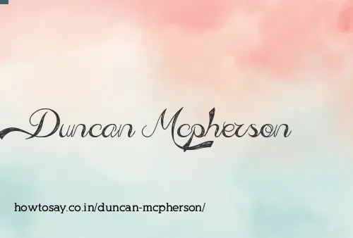Duncan Mcpherson