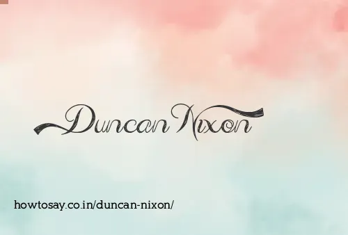 Duncan Nixon