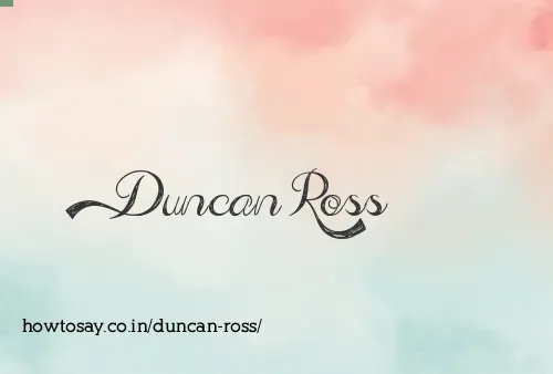 Duncan Ross