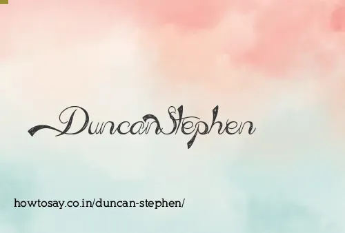 Duncan Stephen