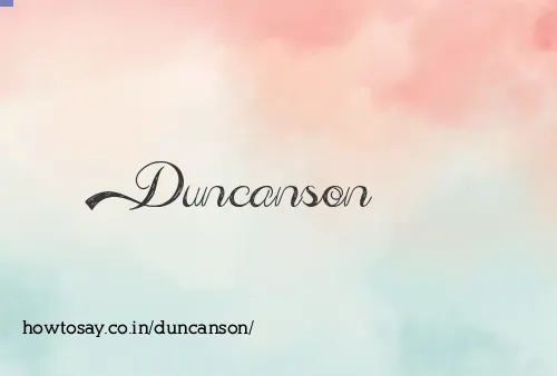 Duncanson