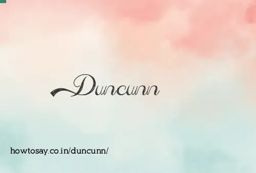 Duncunn