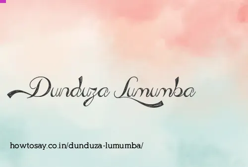 Dunduza Lumumba
