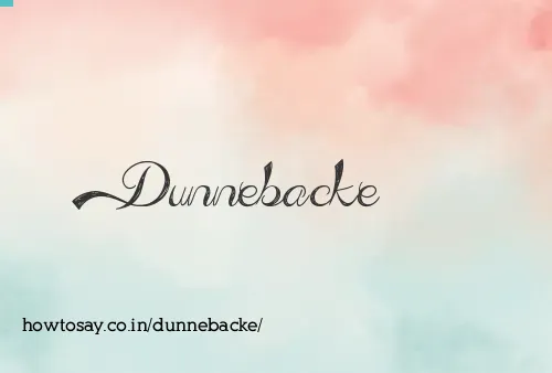 Dunnebacke