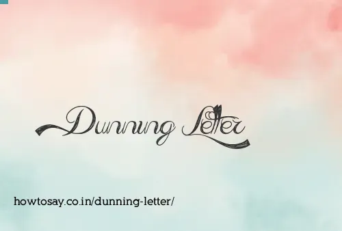 Dunning Letter