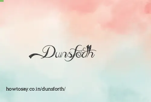 Dunsforth