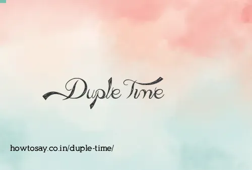 Duple Time
