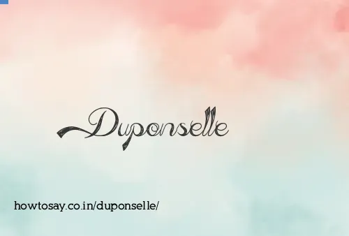 Duponselle