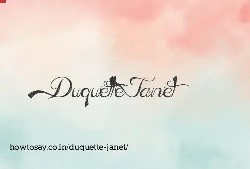 Duquette Janet