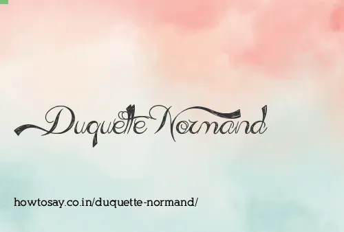 Duquette Normand