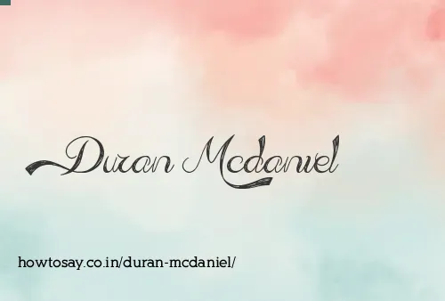Duran Mcdaniel