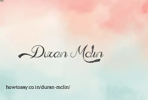 Duran Mclin