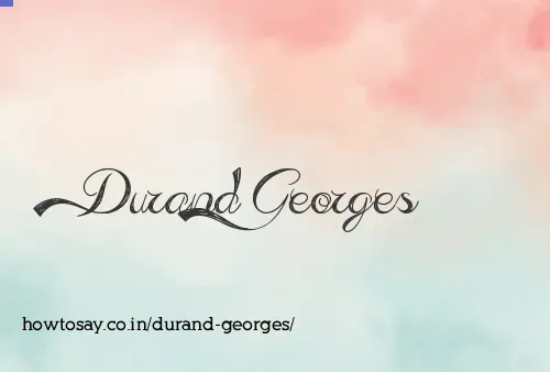 Durand Georges
