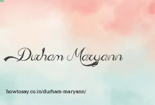 Durham Maryann