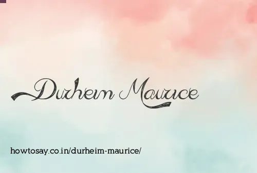 Durheim Maurice