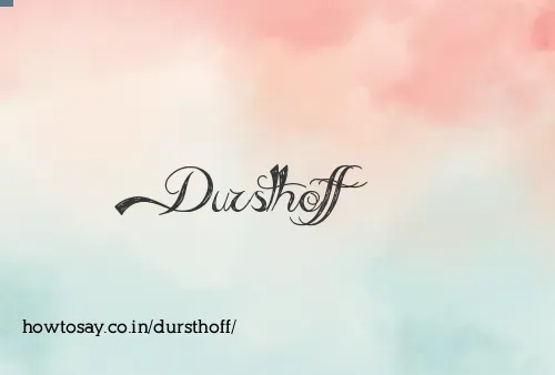 Dursthoff