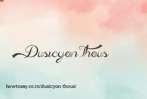Dusicyon Thous
