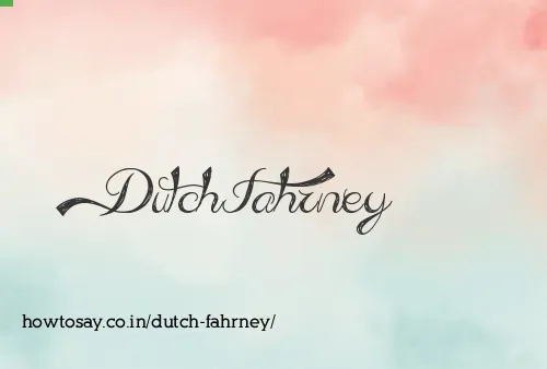 Dutch Fahrney