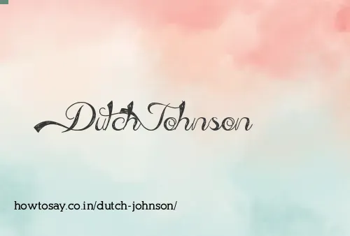 Dutch Johnson