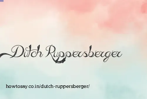 Dutch Ruppersberger
